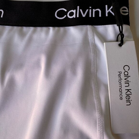 Calvin Klein Womens Performance Stretch White Skort XL Logo Built-In Shorts New - Picture 7 of 10